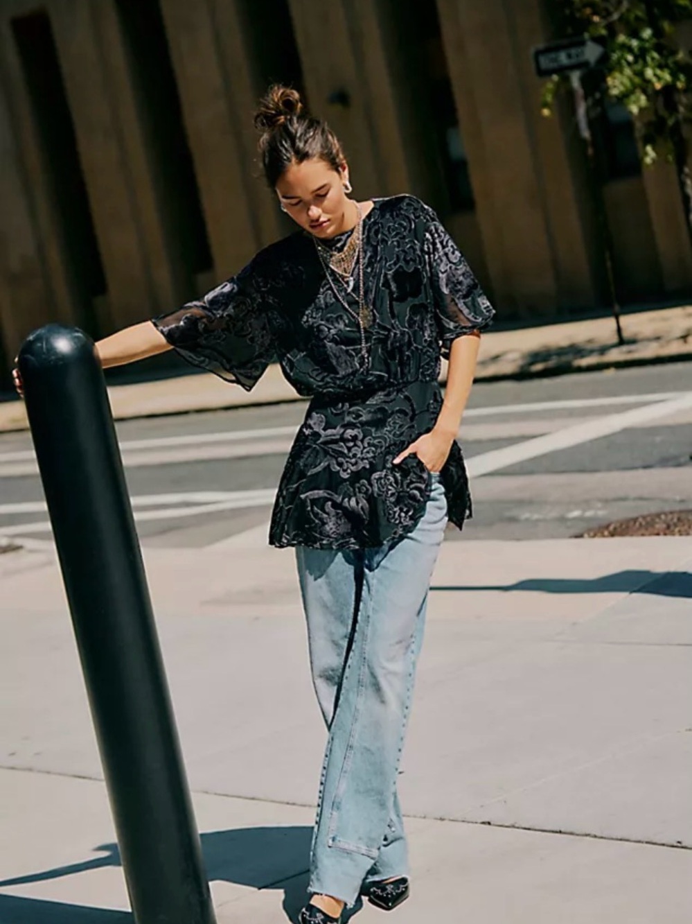 Manuka Burnout Velvet Mini Dress
